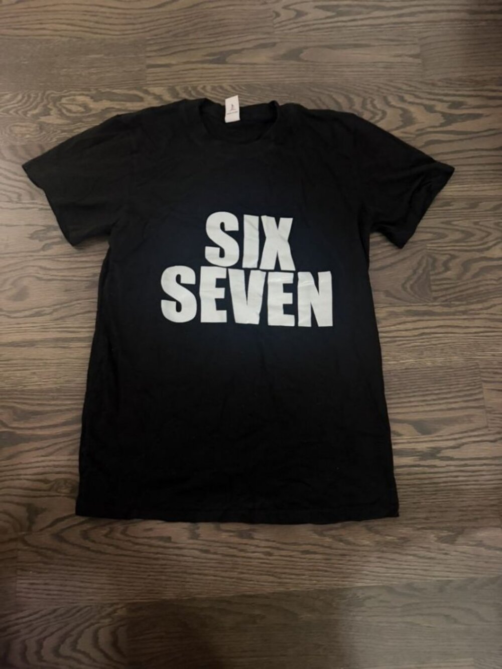 Six Seven Black Graphic T-Shirt Size M